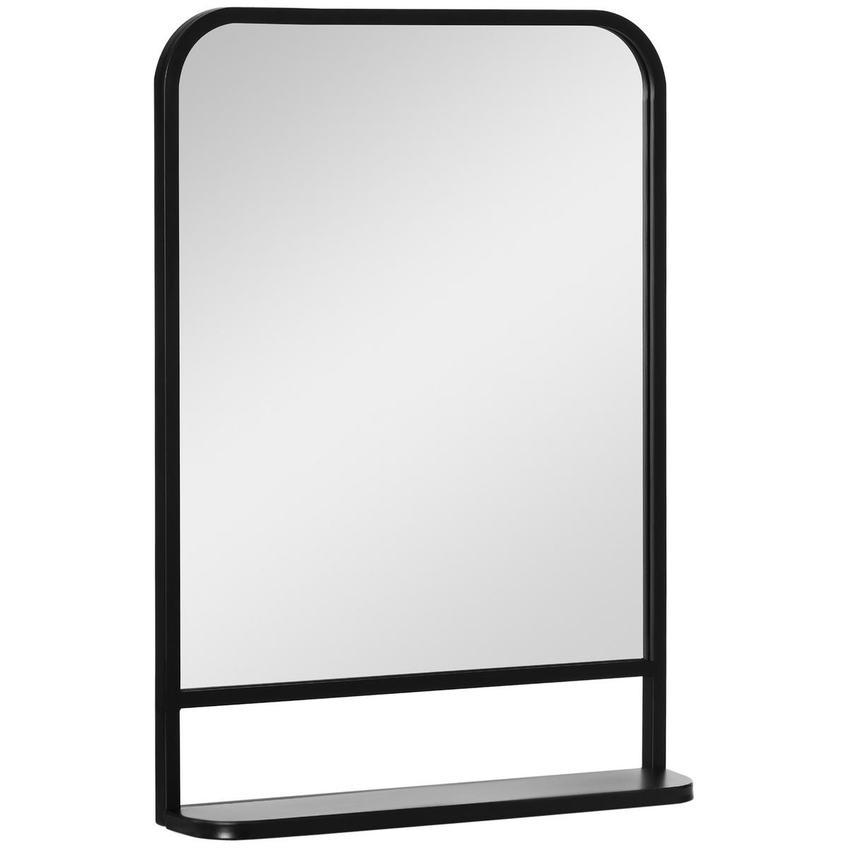 WANDSPIEGEL - Schwarz, Glas/Metall (10.2/50/70cm) - HOMCOM
