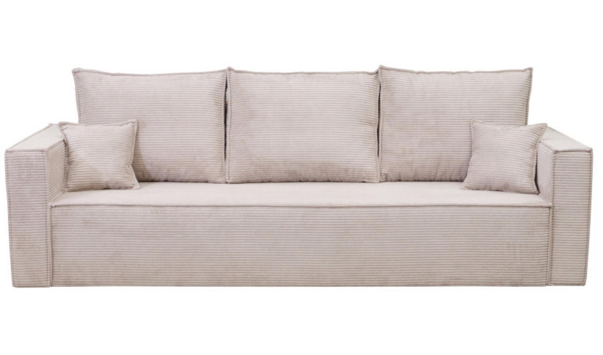 SOFA Beige EKO Ausziehbar - Beige, Textil (234/87/88cm) - Sepro Meble