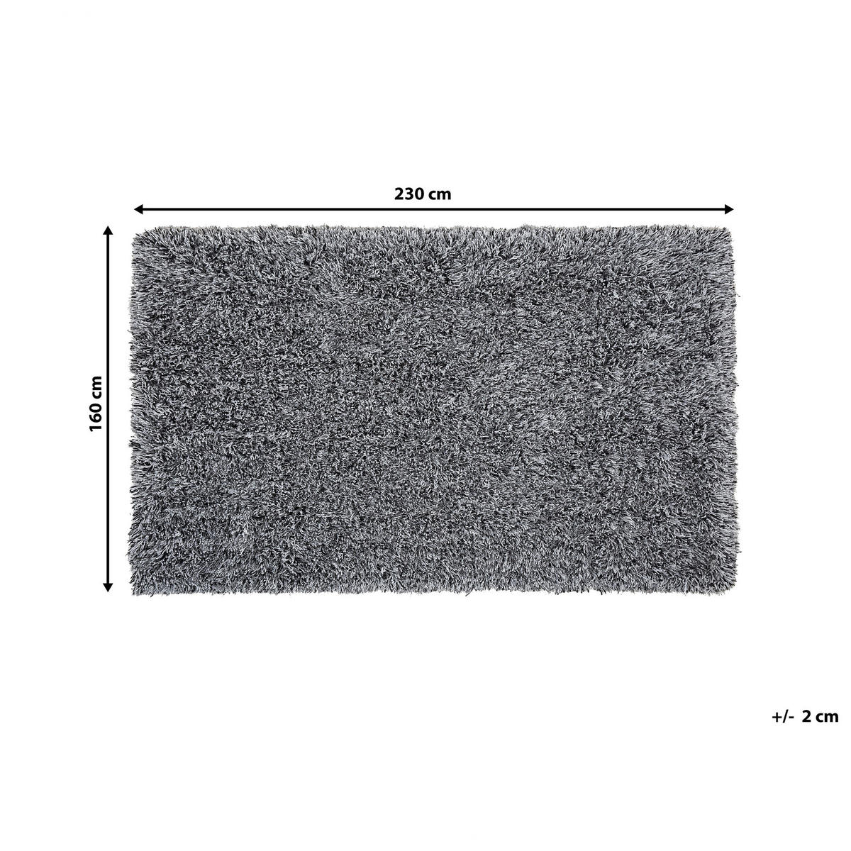 SHAGGY-TEPPICH Cide 230/160 cm - Schwarz, Kunststoff (160/230cm) - Beliani