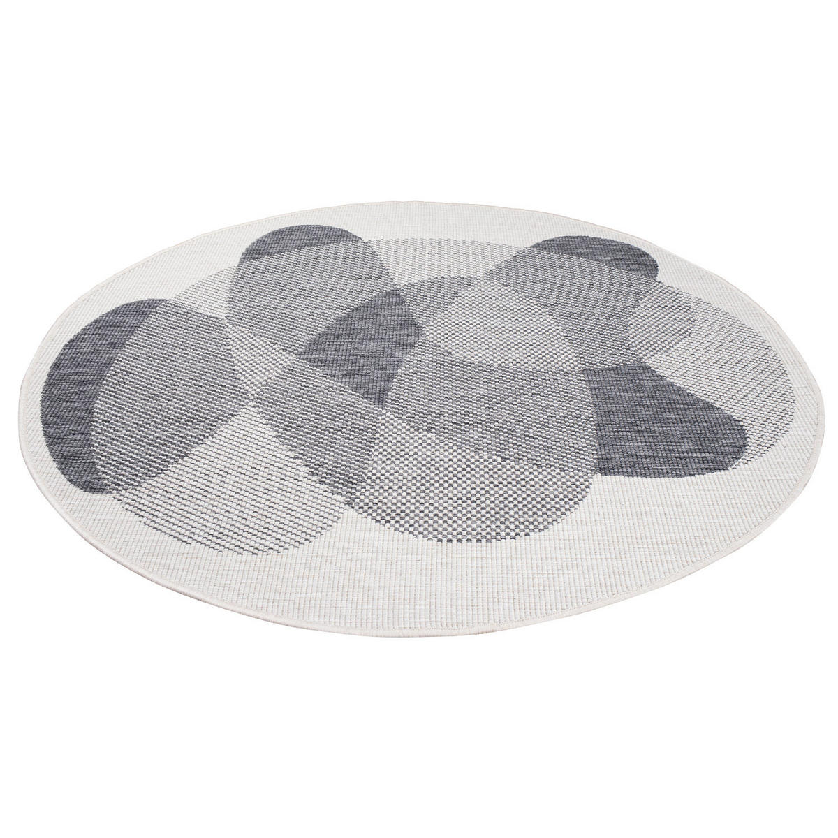 OUTDOOR-TEPPICH DuoRug 5835 Grau 160x160 cm - Grau, Textil (160/160cm) - carpet city