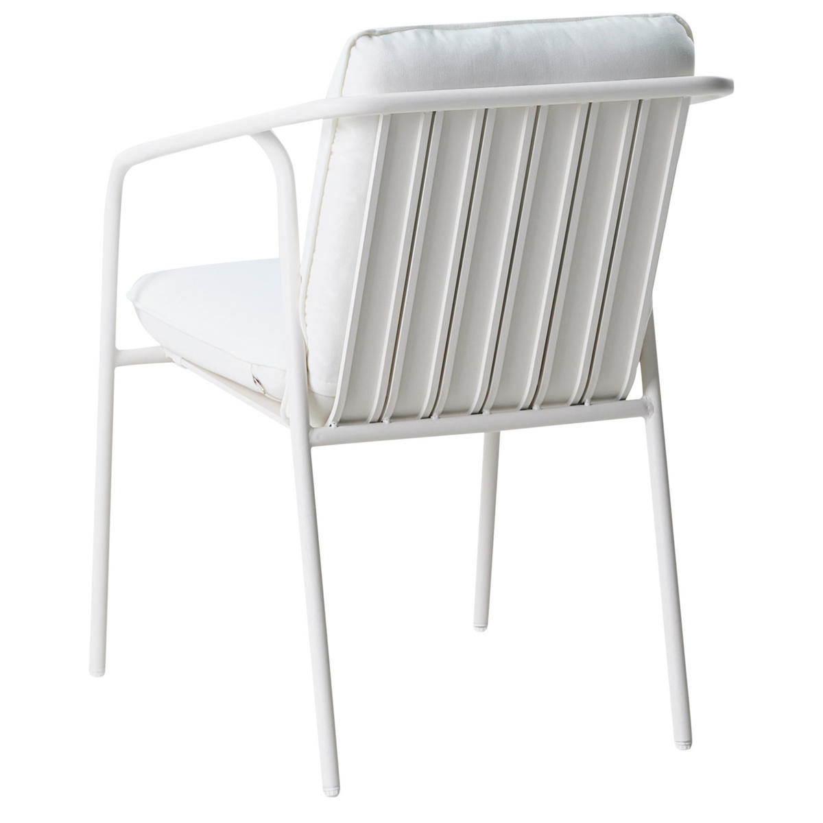 GARTENSTUHL 4er-Set Weiß Asciano - Weiß, Metall (55/86/61cm) - Beliani