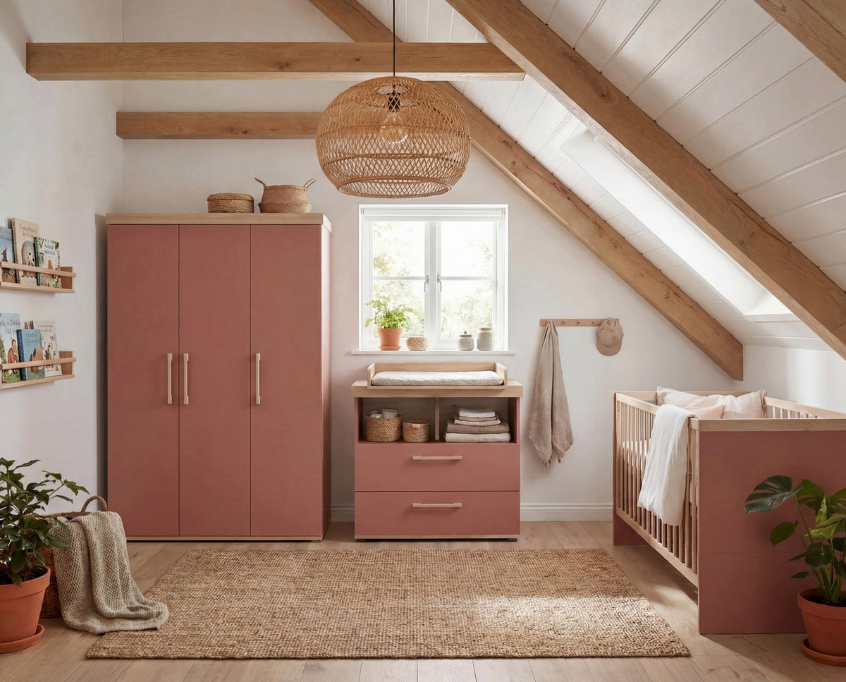 KINDERBETT Jimmy Mauve - Mauve, Holzwerkstoff (70/140cm) - Roba