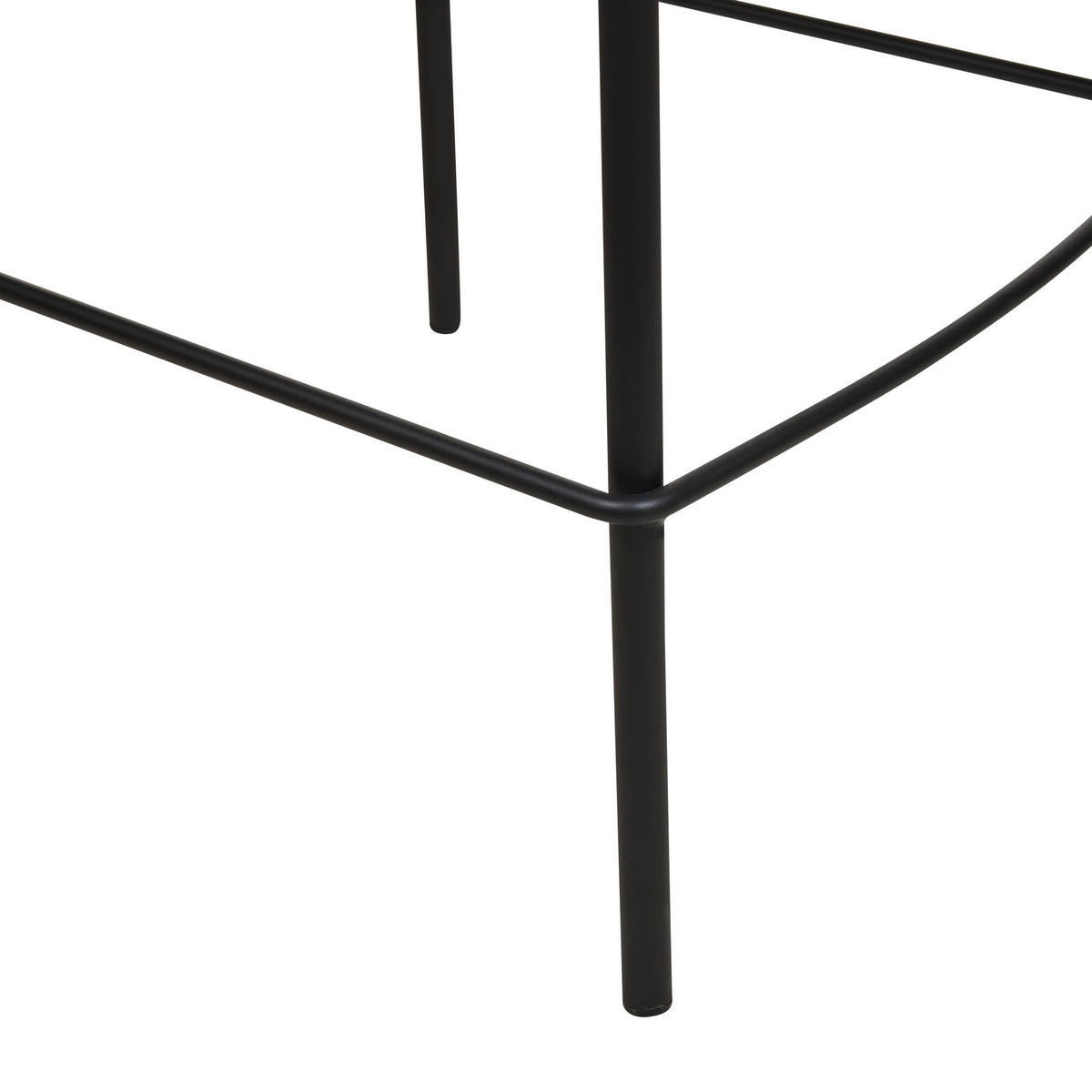 BARSTUHL 2er-Set Rattan/Metall hellbeige Mayetta - Beige/Schwarz, Textil (45/90/43cm) - Beliani