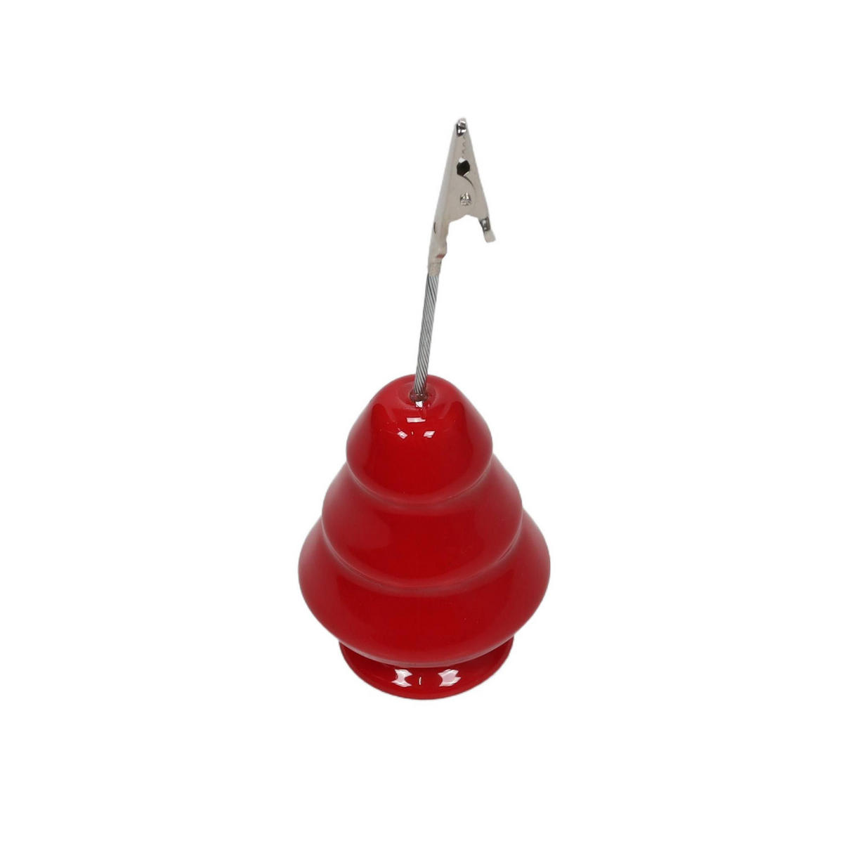 TISCHKARTEN-STÄNDER Weihnachtsbaum 4,5/4,5/13 cm - Rot, Keramik (13cm) - Home Styling Collection