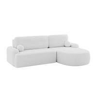 ECKSOFA mit Schlaffunktion und Bettkasten LIRA-L - 264x172x89 Weiß - Weiß, Holzwerkstoff/Textil (172/264cm) - ALTDECOR