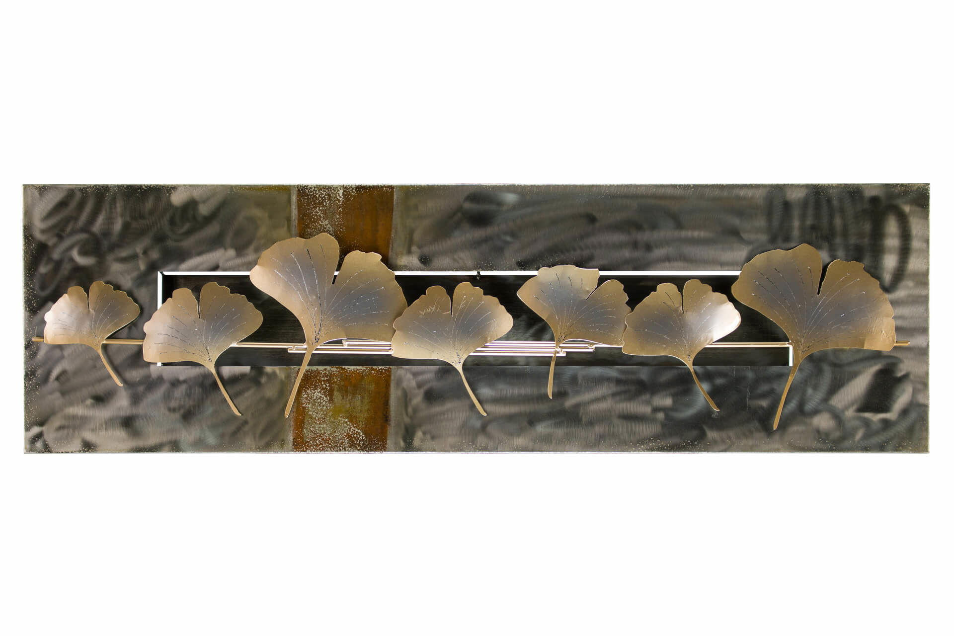 WANDDEKO Gold 108/33 cm - Goldfarben, Metall (3.5/33/5cm) - KUNSTLOFT