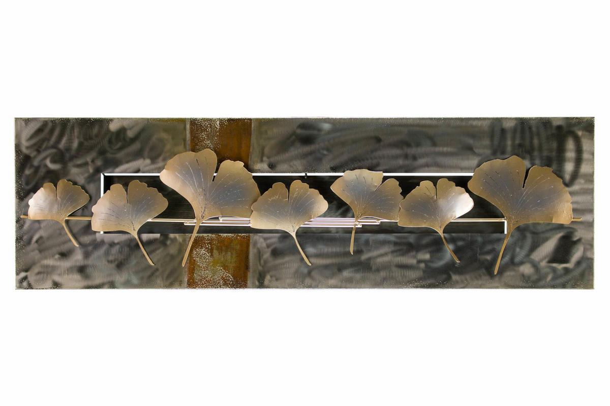 WANDDEKO Gold 108/33 cm - Goldfarben, Metall (3.5/33/5cm) - KUNSTLOFT