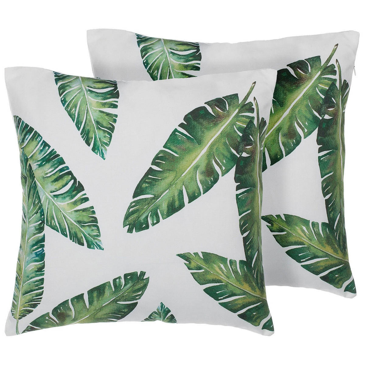 DEKOKISSEN 2er-Set Dunkelgrün 45/45 cm Dianella - Dunkelgrün, Textil (45/45cm) - Beliani