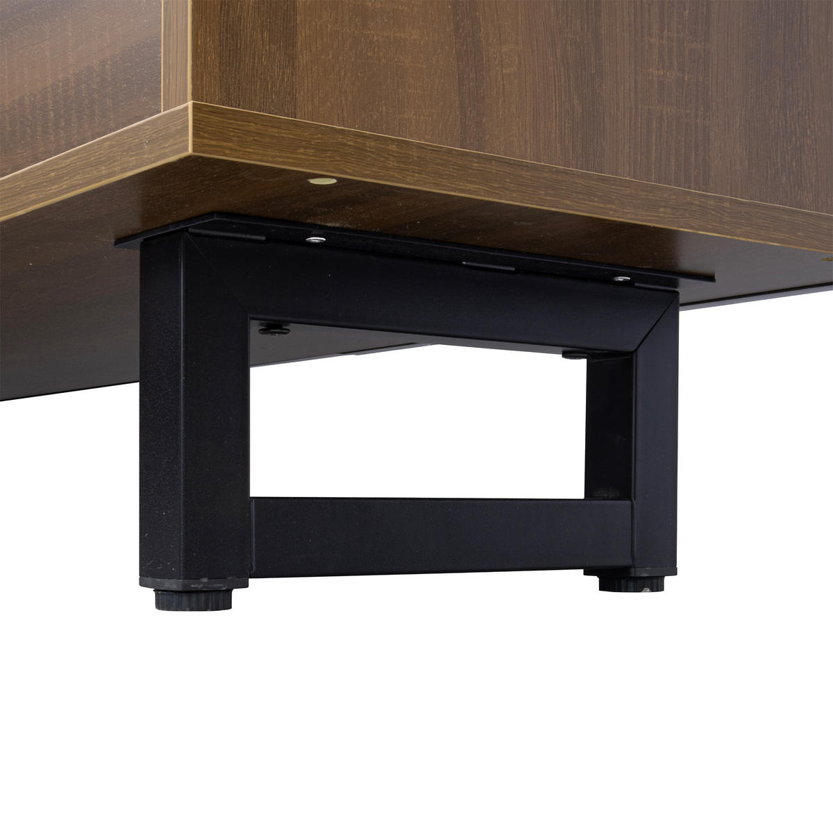 TV-SCHRANK in Schwarz Hochglanz und Natur mit 4 Türen 180/38/50 cm - Schwarz, Holzwerkstoff (180/50/38cm) - Redom
