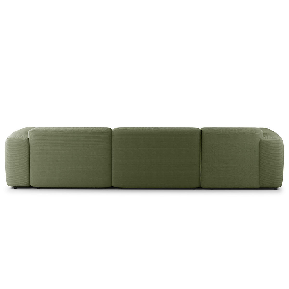 3-SITZER ECKSOFA mit Longchair - Dunkelgrün/Schwarz, Kunststoff/Textil (317/173cm) - home24