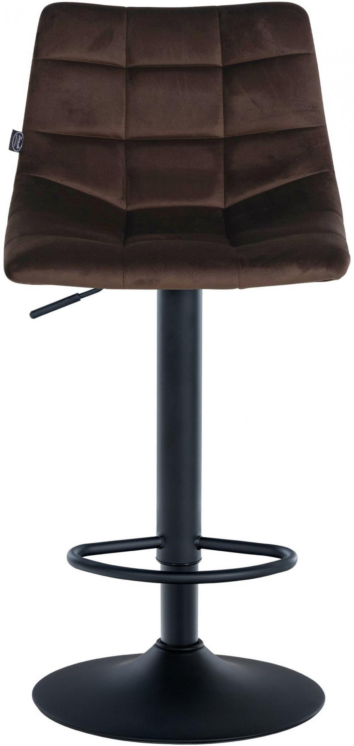 BARHOCKER Samt braun - Schwarz/Braun, Textil/Metall (43/87/46.5cm) - CLP