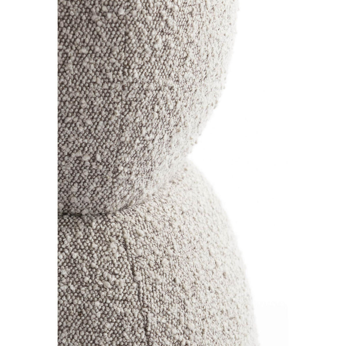 POUF Leyla Braun Ø40/46 cm - Beige, Holz (40/46/40cm) - Light & Living