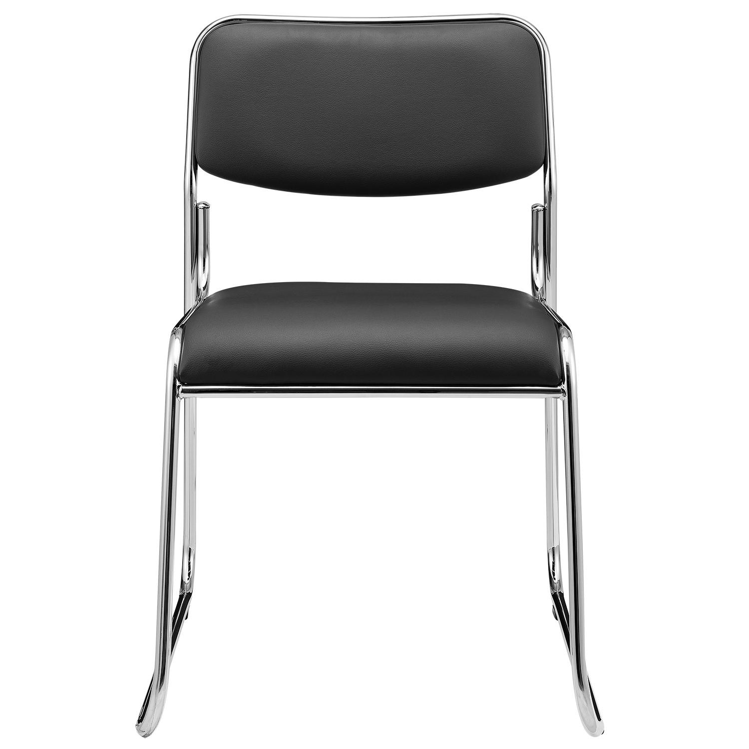STUHL-SET 4 TLG. - Schwarz, Kunststoff/Metall (51/77/55cm) - pro.tec