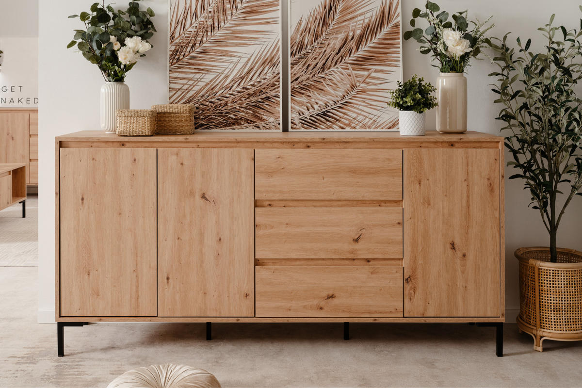 SIDEBOARD Navi Holz Länge 170 cm industriell - Braun, Holzwerkstoff (170/87/40cm) - Concept Usine