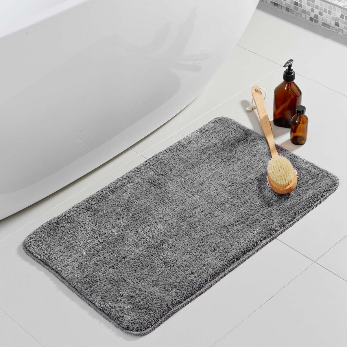 BADEMATTE Metropolis 45/75 cm - Grau, Textil (75/45cm) - Douceur d´intérieur
