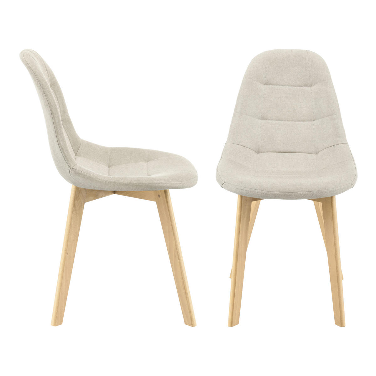 ESSZIMMERSTUHL Kopparberg 4er-Set - Beige, Textil (53/86/47cm) - [en.casa]