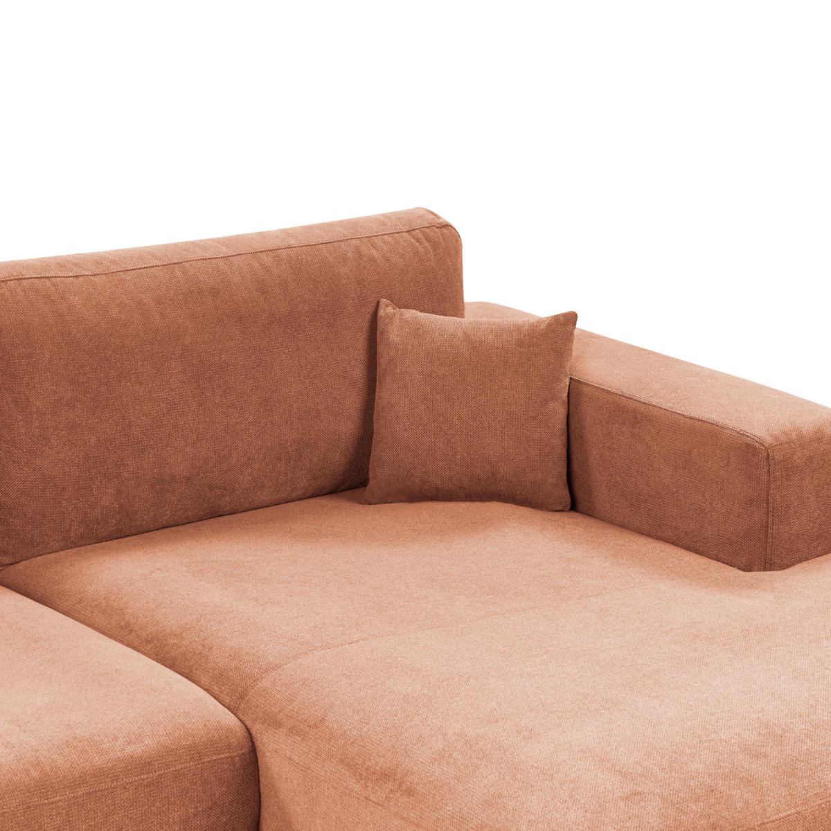 ECKSOFA 3-Sitzer Stoff Hellrot linksseitig Lofoten - Hellrot, Textil (250/190cm) - Beliani