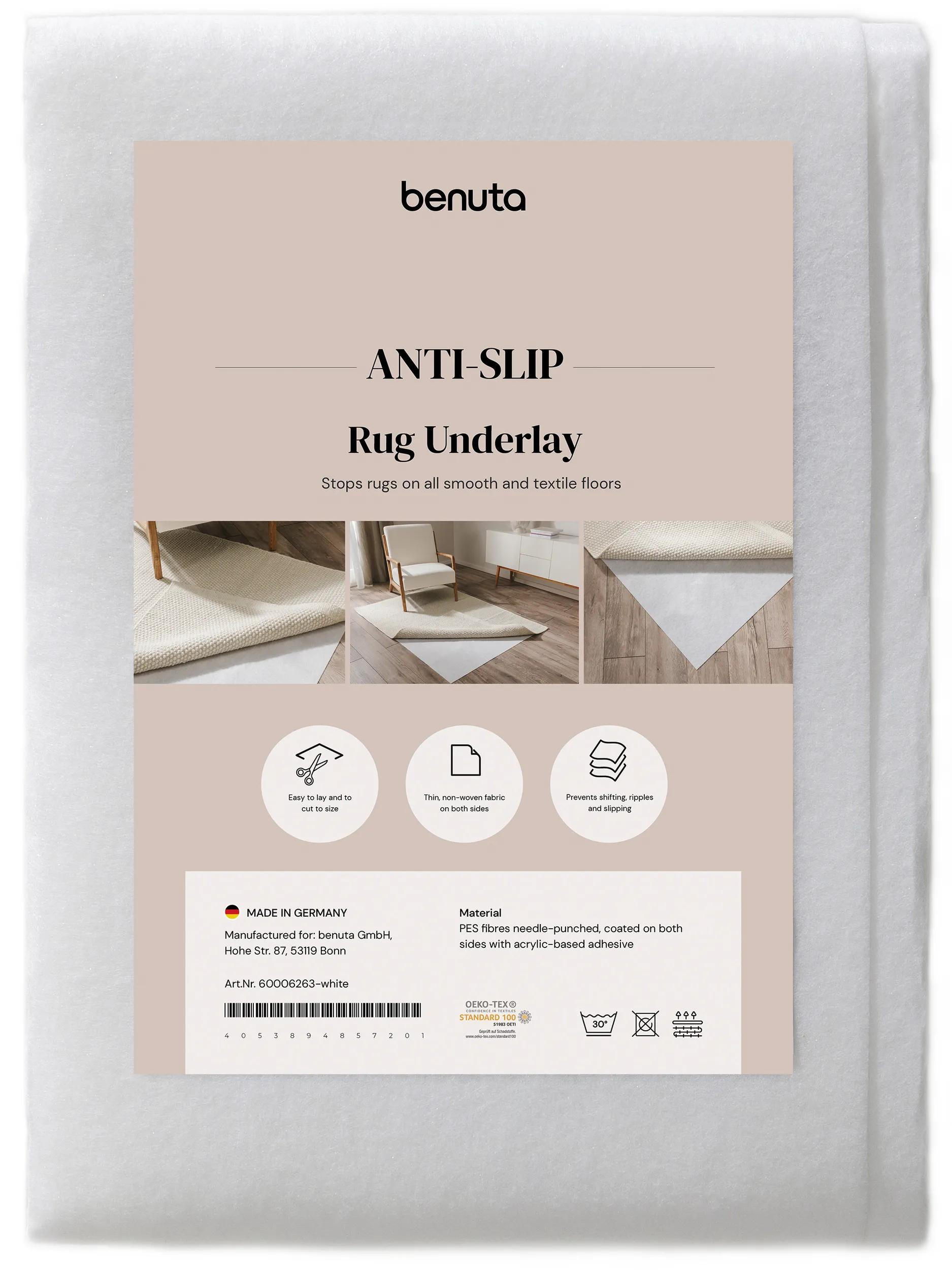 PODLOŽKA pod koberec Prima Biela 120x170 cm - biela, textil/plast (120/170cm) - benuta