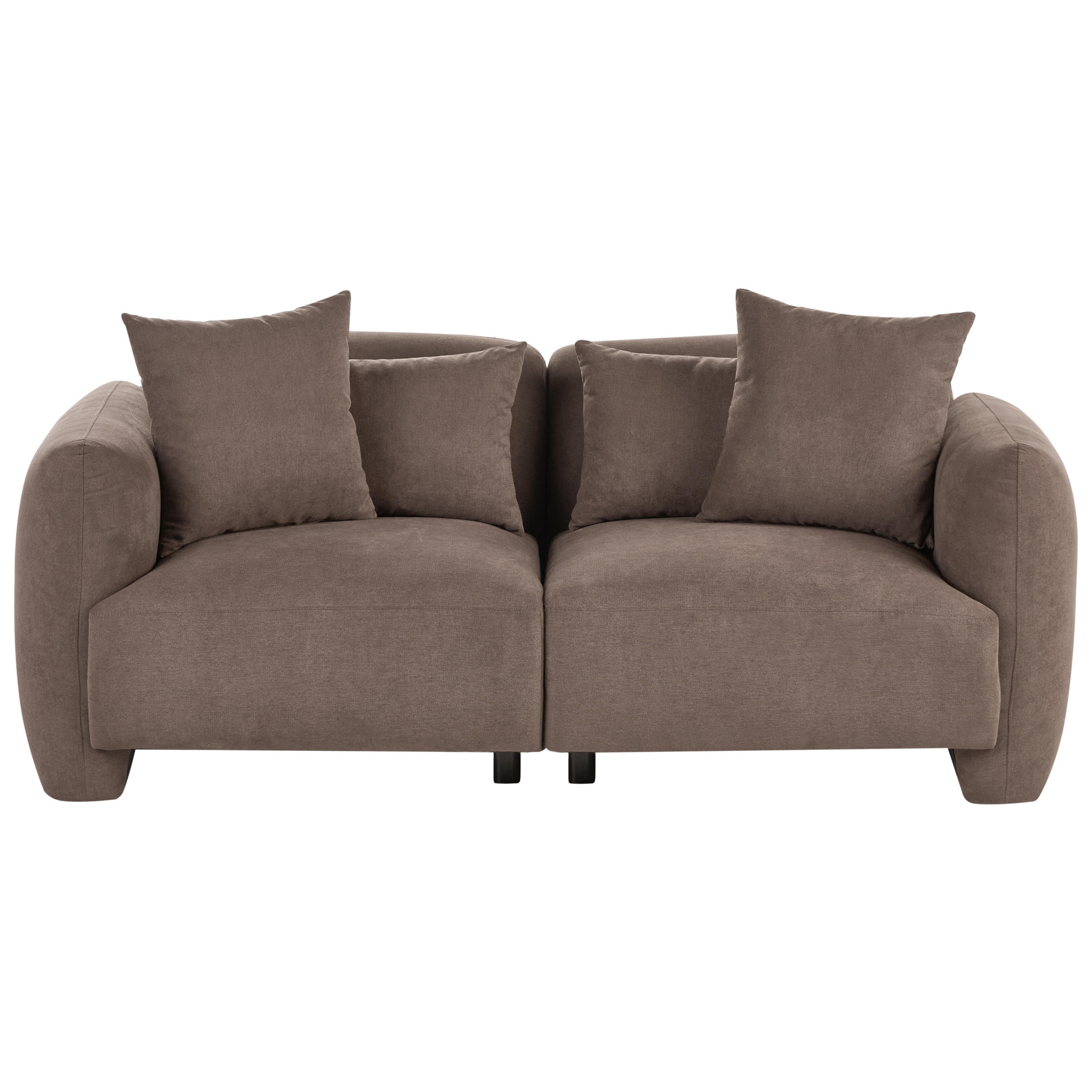3-SITZER-SOFA Stoff Braun Ekenes - Braun, Textil (182/72/90cm) - Beliani