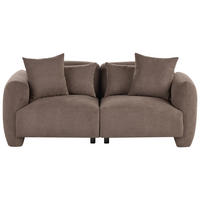 POHOVKA 3-místná Látka Hnědá Ekenes - hnědá, textil (182/72/90cm) - Beliani