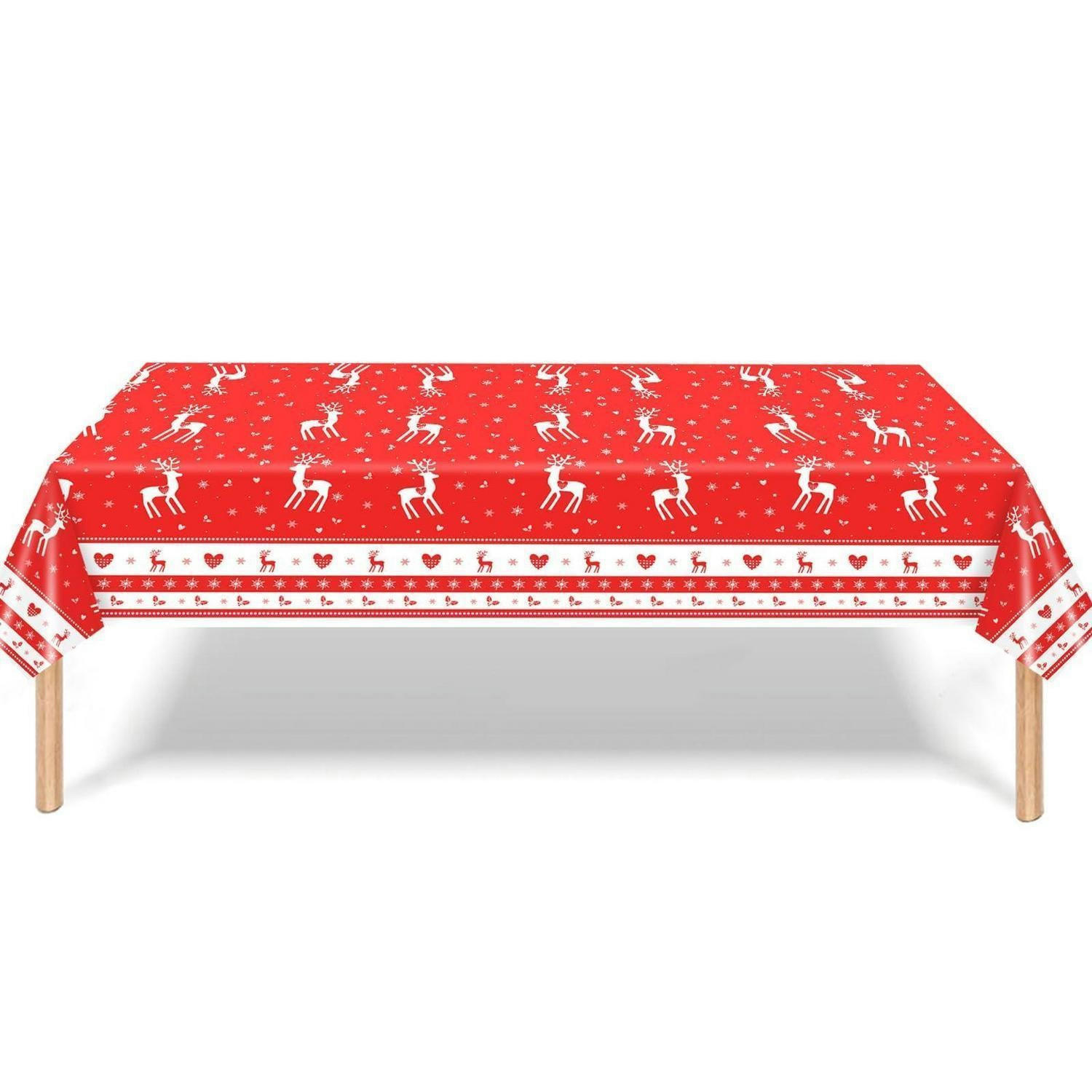 TISCHDECKE Weihnachten Rot 108 x 180 cm - Rot, Kunststoff (108/180/1.5cm)