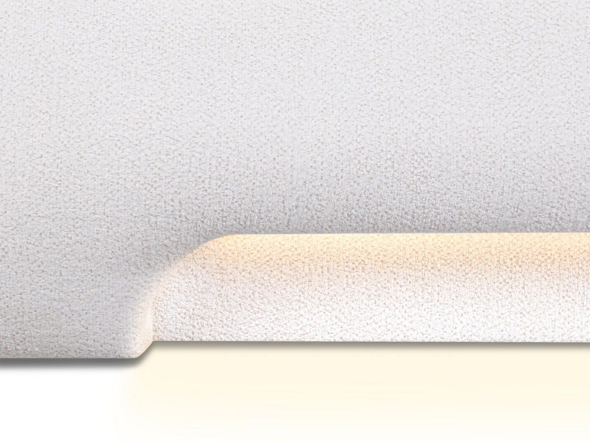 POLSTERBETT Moon Off-White 180/200 cm Boucle mit Bettkasten - Creme, Textil (180/200cm) - wonello