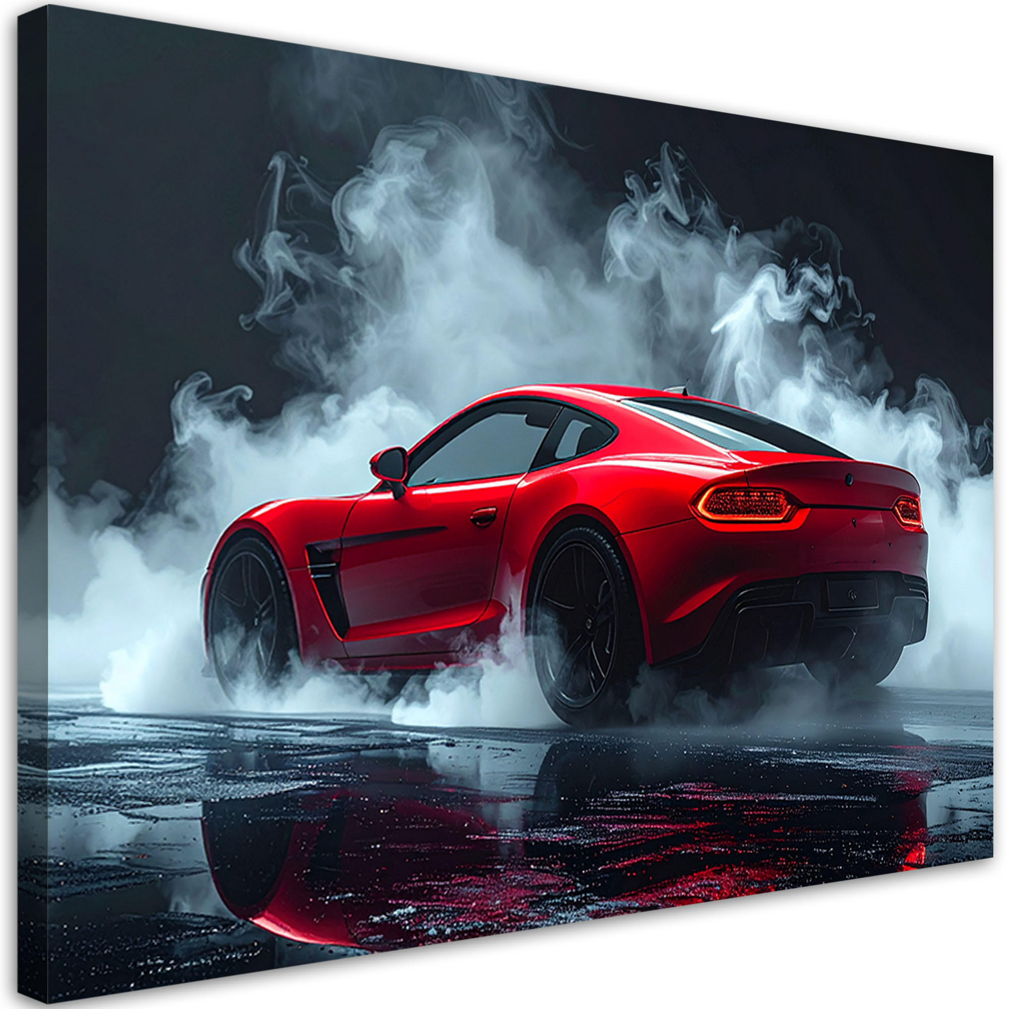 LEINWANDBILD Kraftfahrzeuge 45x30cm - Rot, Textil (45/30cm) - Feeby