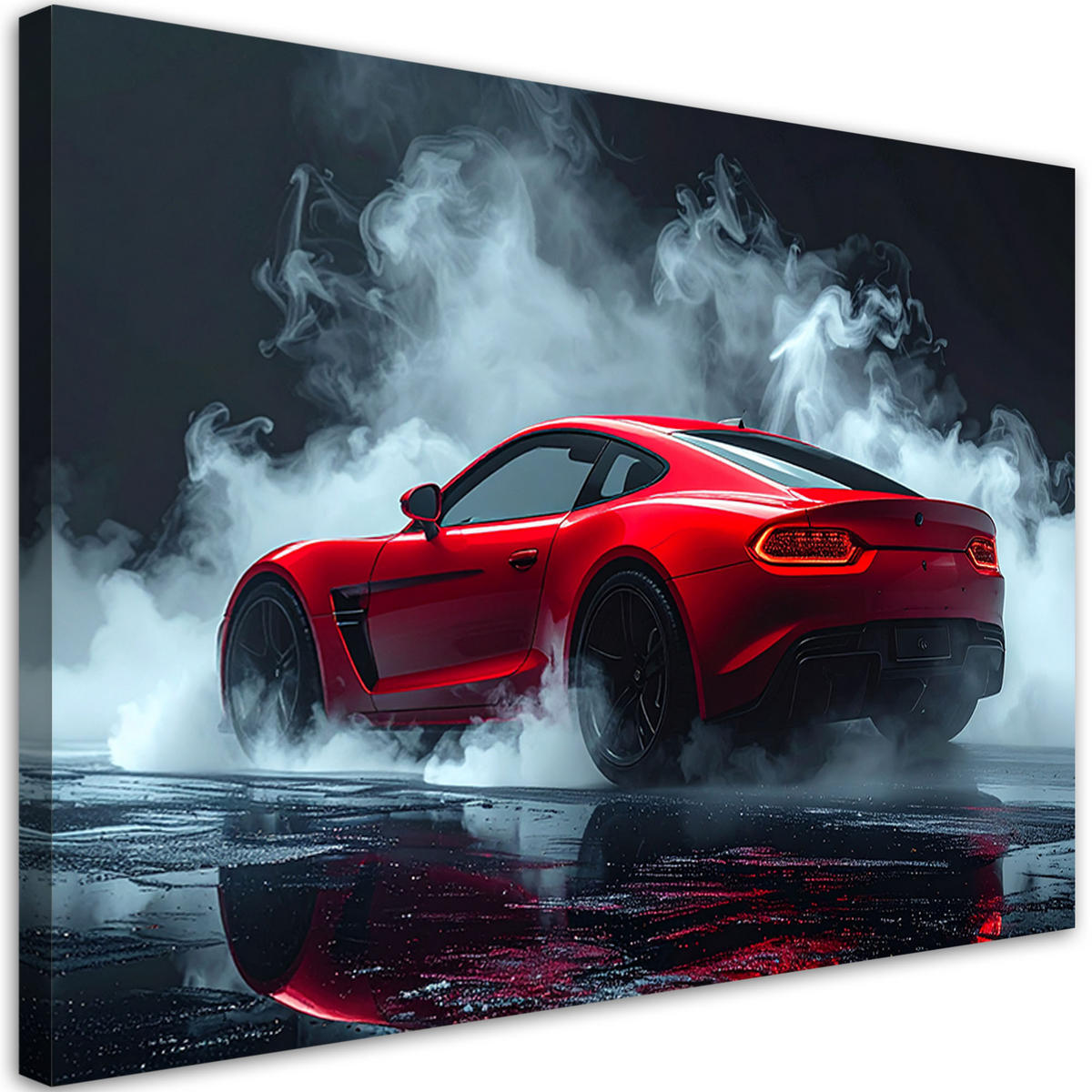 LEINWANDBILD Kraftfahrzeuge 45x30cm - Rot, Textil (45/30cm) - Feeby