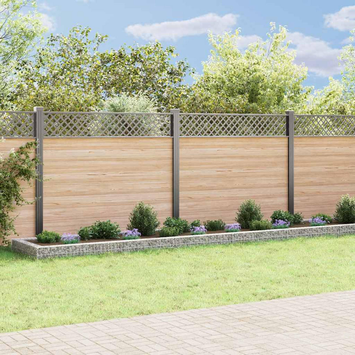 GABIONEN-HOCHBEET Verzinkter Stahl 800x100x20 cm - Silberfarben, Metall (100/20/800cm) - furnicato