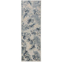 OUTDOORLÄUFER Flora Multicolor 80x250 cm - Blau/Creme, Kunststoff (80/250cm) - benuta