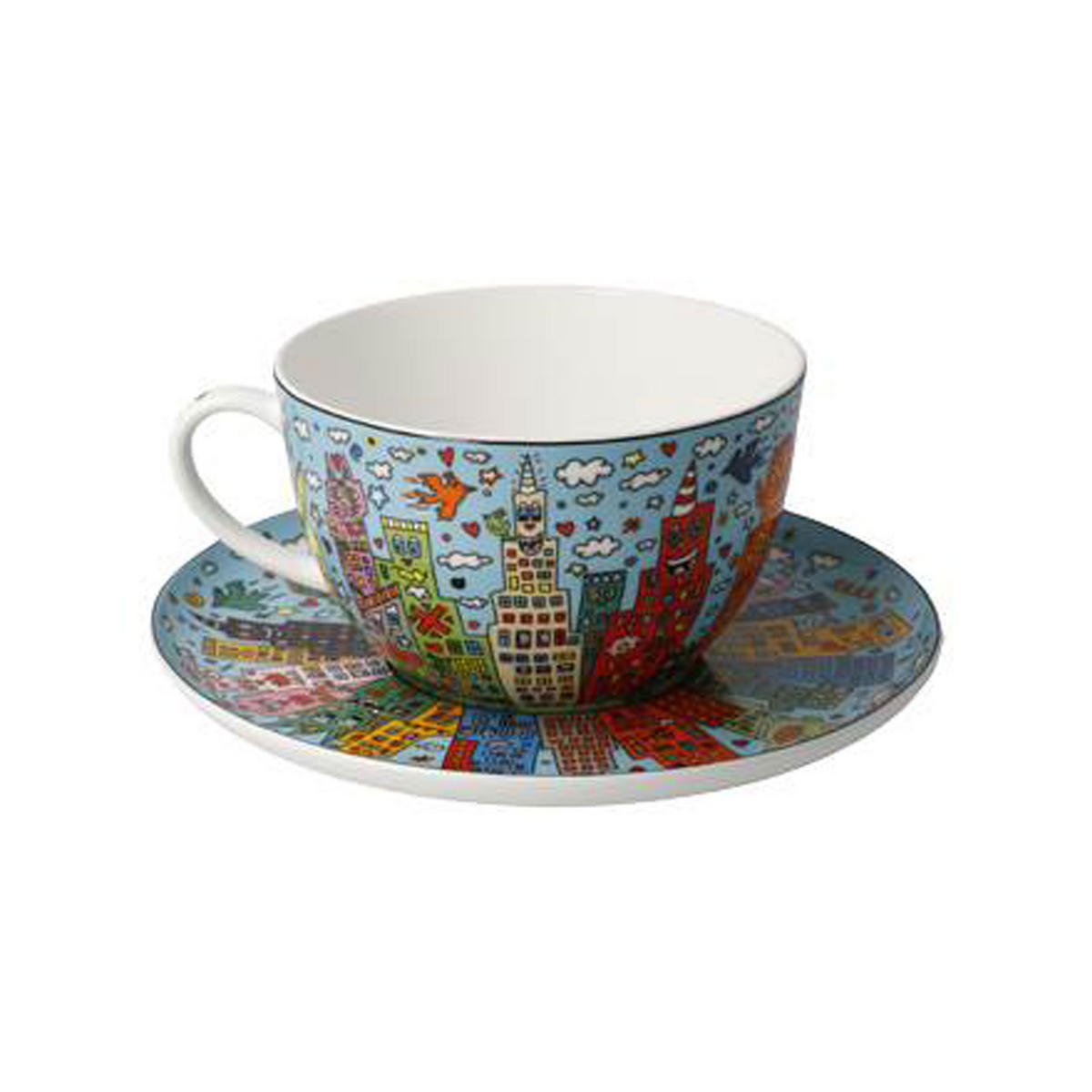MILCHKAFFEETASSE James Rizzi My New York City Day, Fine Bone China - Multicolor, Keramik (0.35L) - Goebel