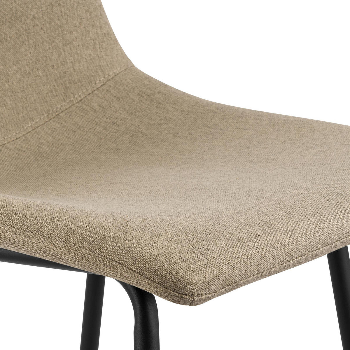 BARHOCKER Gekel Stoff Taupe - Taupe, Textil (44/98/49cm) - DELUKE