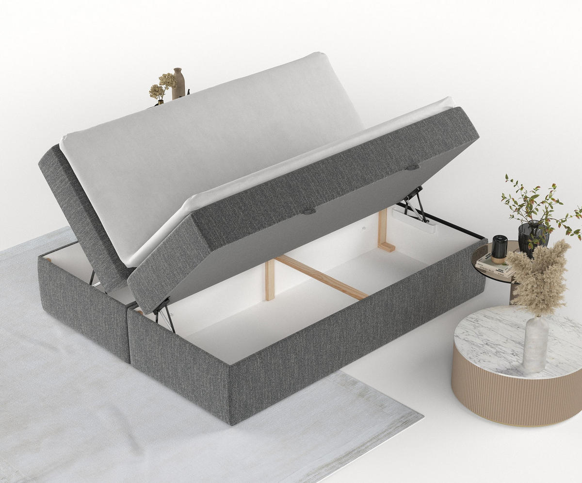 BOXBETT Yoko Schwarz 160/200 cm - Schwarz, Holz/Holzwerkstoff (160/200cm) - Maison de Reve