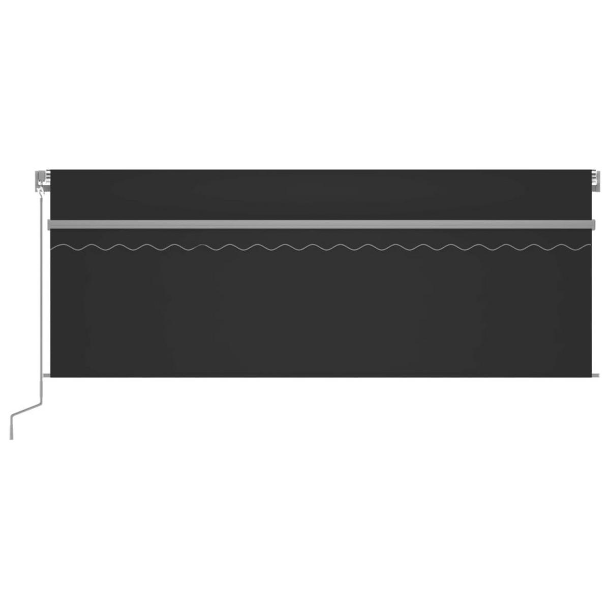 MARKISE Manuell Einziehbar mit Rollo 4x3 m Anthrazit - Anthrazit, Metall (300/1/400cm) - furnicato