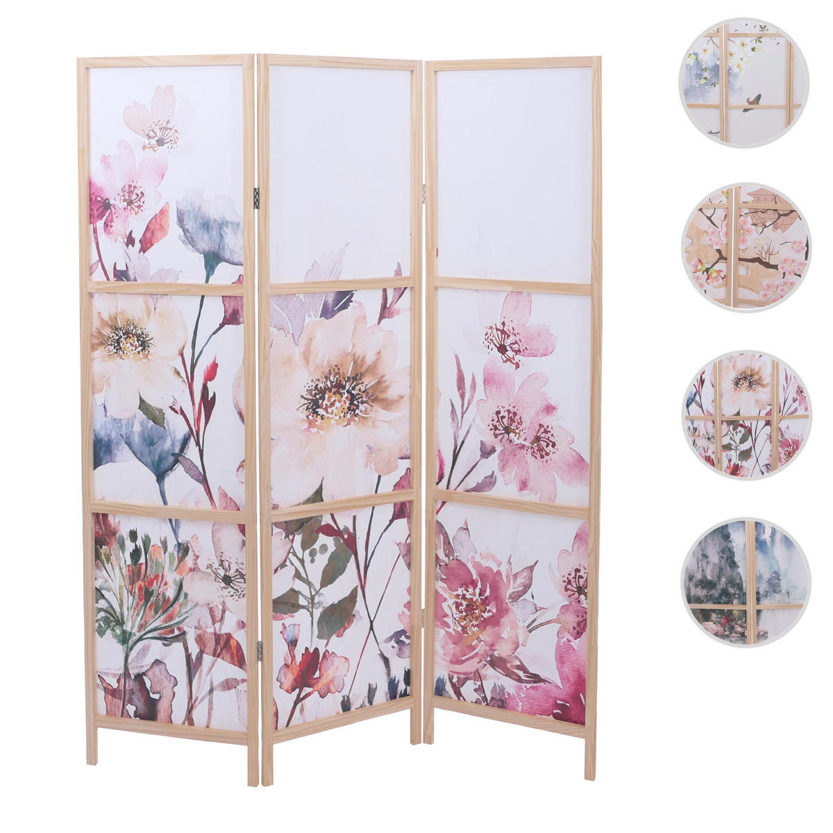 PARAVENT Pink - Pink, Holz (137/170/2cm) - MCW