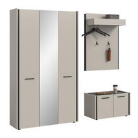 GARDEROBEN-SET Emil Kaschmir 197/40/190 cm - Beige, Holzwerkstoff (197/190/40cm) - Xonox