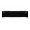 DREISITZER-SOFA Chesterfield Modern-Velluto 20 - Schwarz, Holz/Textil (248/74/80cm)
