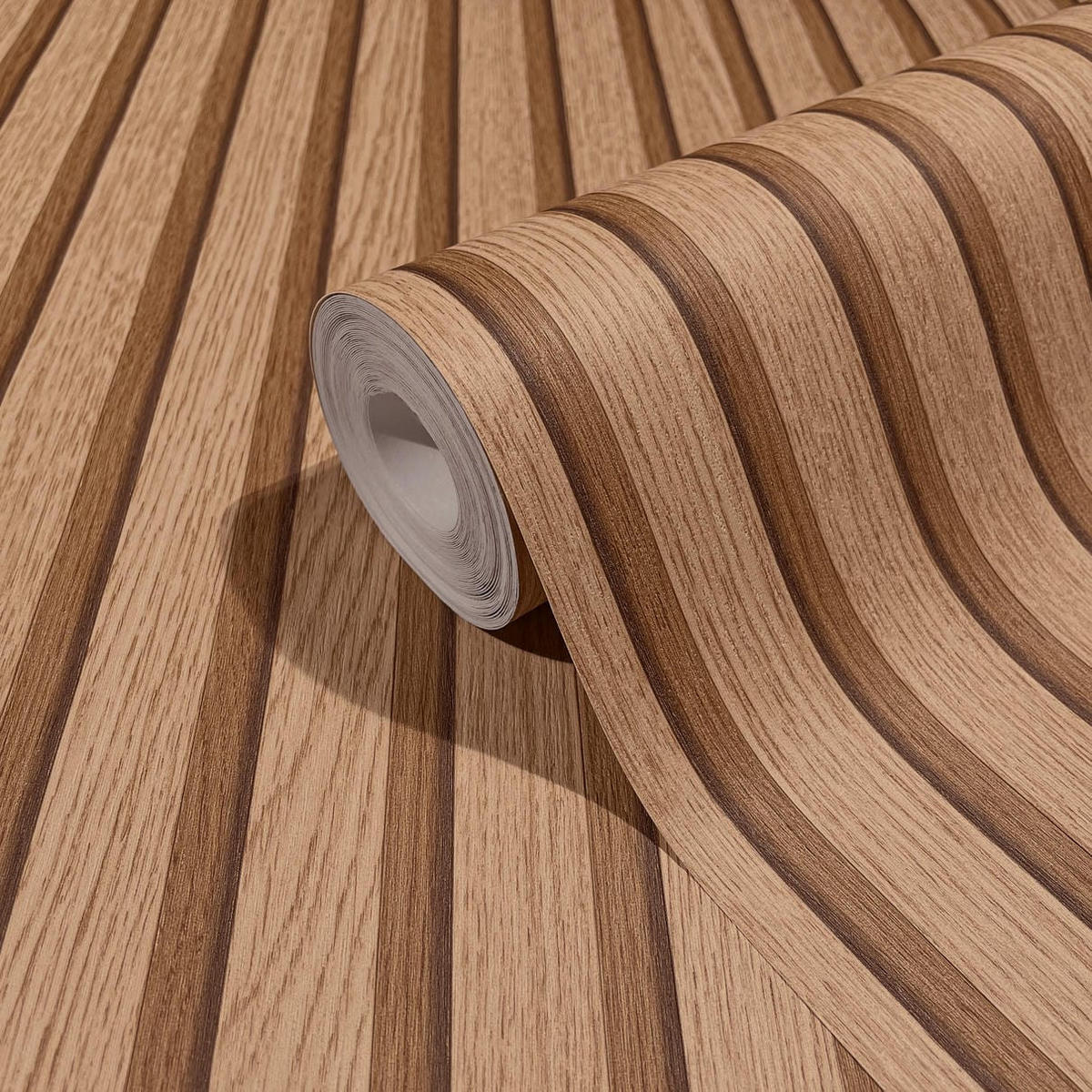 VLIESTAPETE Streifen Tapete braun - Braun, Papier (53/1005cm) - marburg