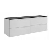 WASCHBECKUNTERSCHRANK MODERN 120cm mit Arbeitsplatte Farbe: Schwarz - Weiß - Schwarz/Weiß, Holzwerkstoff (120/57/46cm) - Rodan
