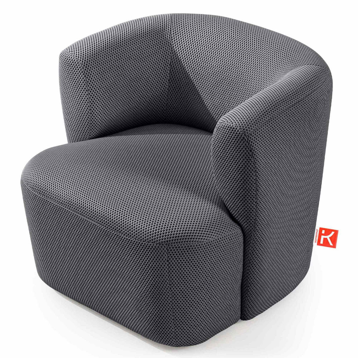 EINZELSESSEL PEBROS ,Dunkelgrau - Dunkelgrau, Holz/Textil (75/68/70cm) - KONSIMO®