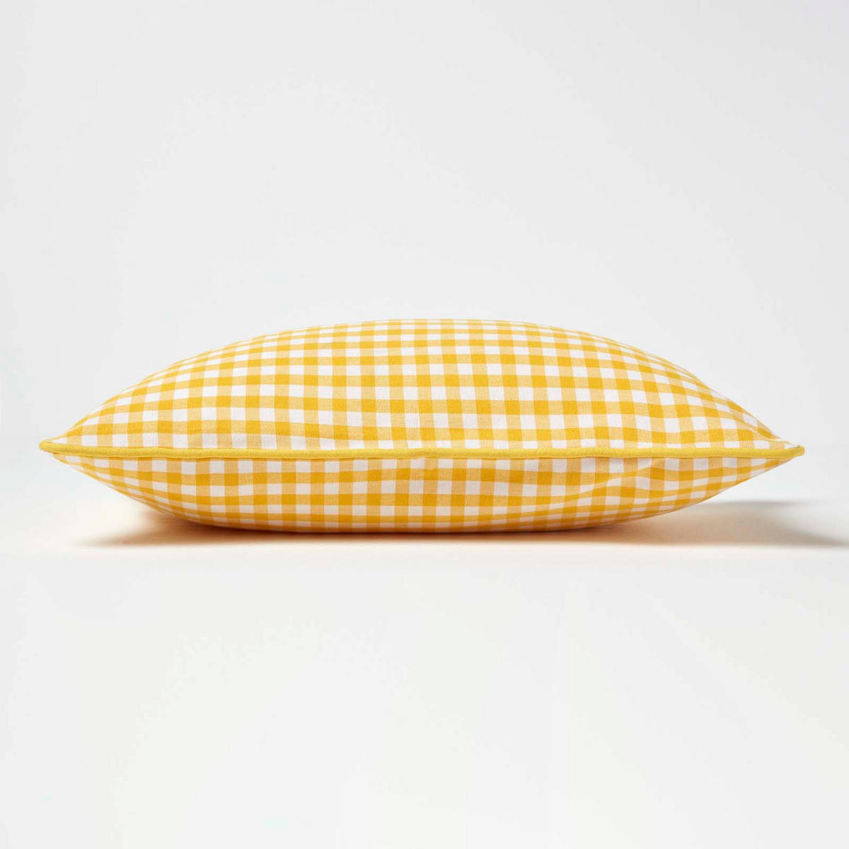 KISSENHÜLLE Vichy-Karo 30/50 cm, 100% Baumwolle - Gelb, Textil (30/50cm) - Homescapes