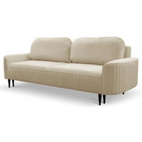 SCHLAFSOFA ANES, Sofa mit Schlaffunktion und Bettkasten, Farbe: Beige, Velourstoff - Beige, Textil (244/92/102cm) - Sepro Meble