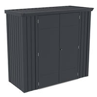 GERÄTESCHRANK Paul XL 197/94/181 cm Stahl verzinkt pulverbeschichtet abschließbar - Grau, Kunststoff (76/25/198cm) - Plats Outdoor solution