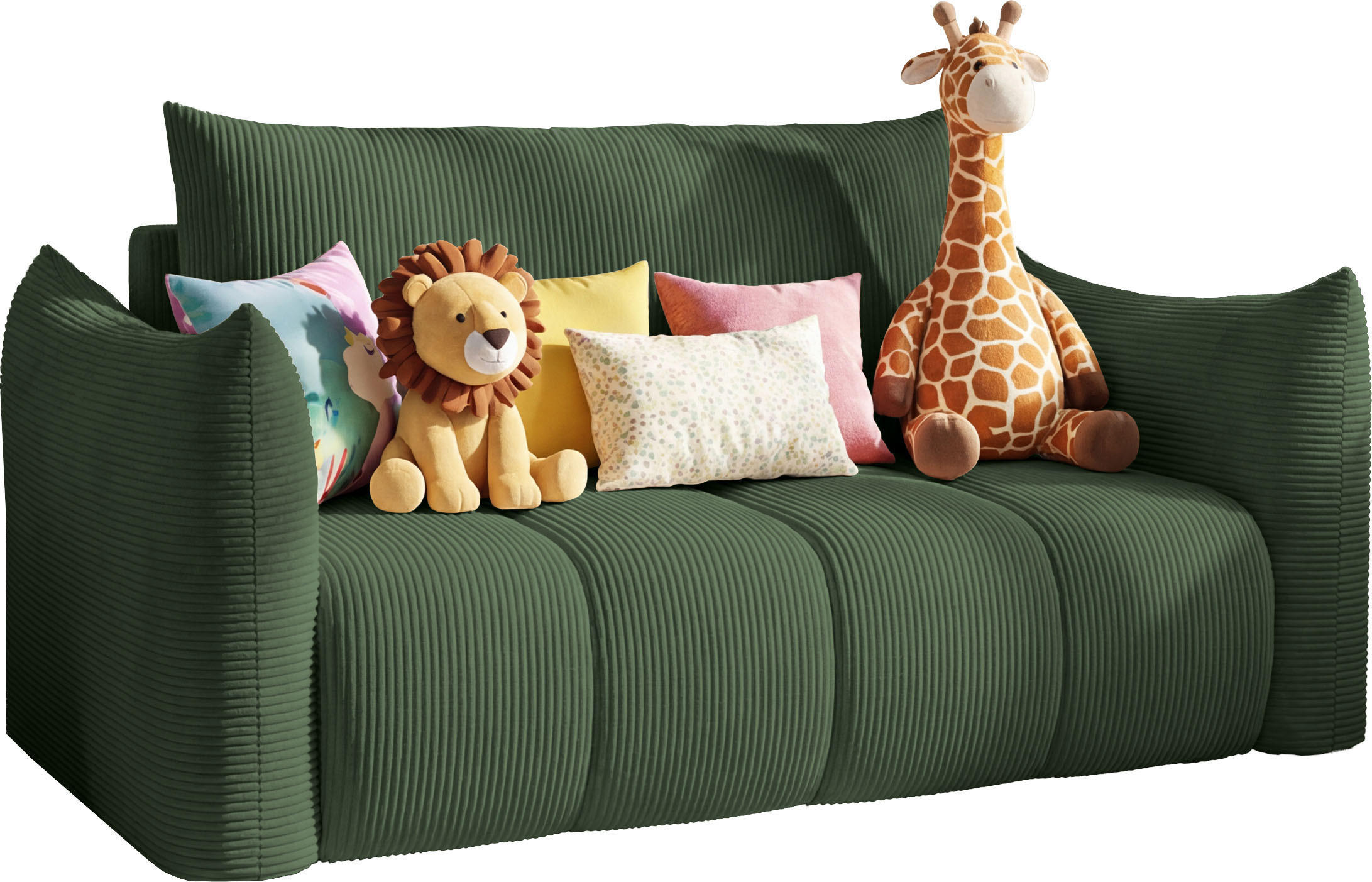 WFL Group Kinderschlafsofa Grün 162x86x101 cm