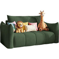 SCHLAFSOFA Lilo mit Bettkasten, Grün Cordstoff 120/86/101 cm - Schwarz/Grün, Kunststoff/Textil (120/86/101cm) - WFL GROUP