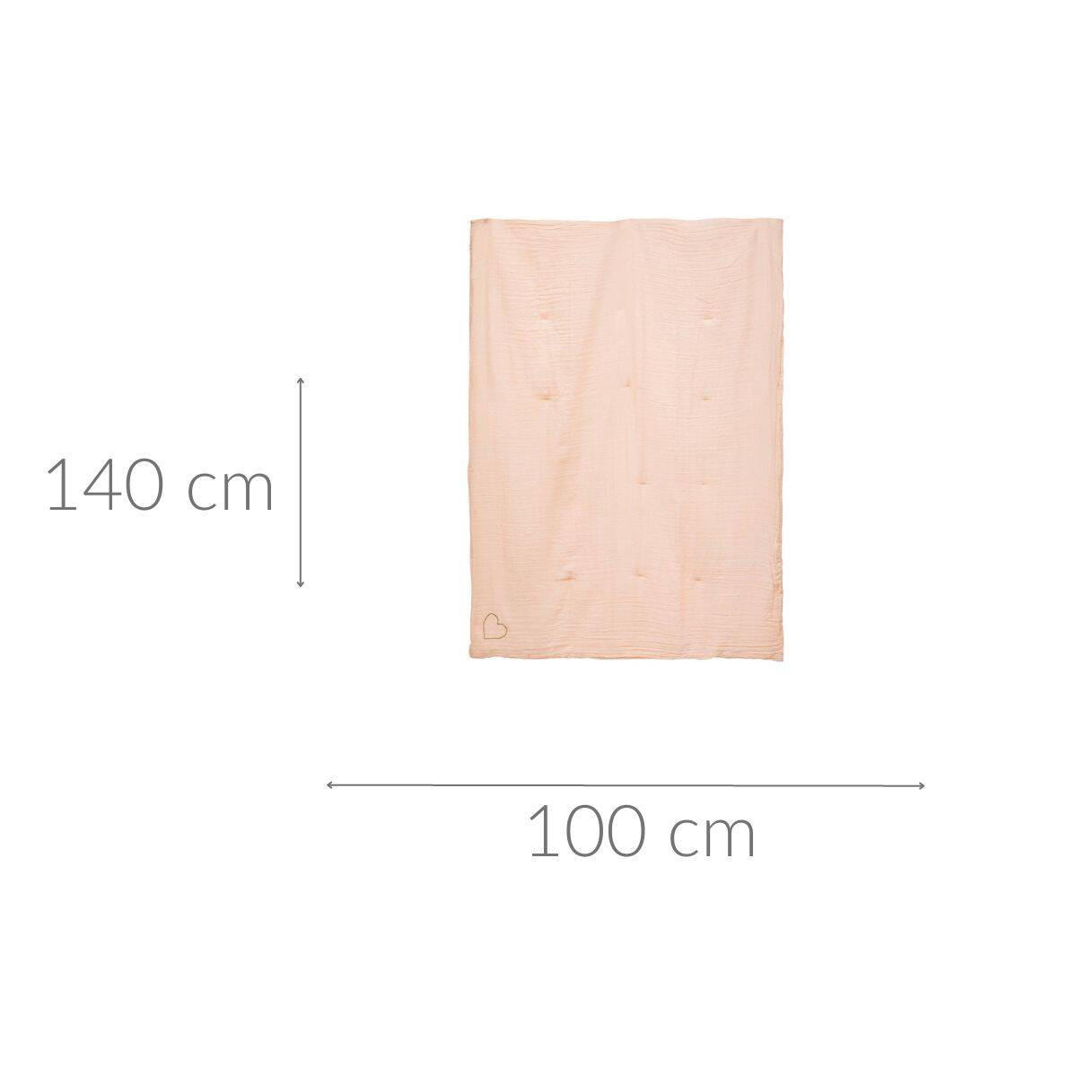 TAGESDECKE Lili 100/140 cm - Rosa, Naturmaterialien (100/140cm) - Atmosphera for kids