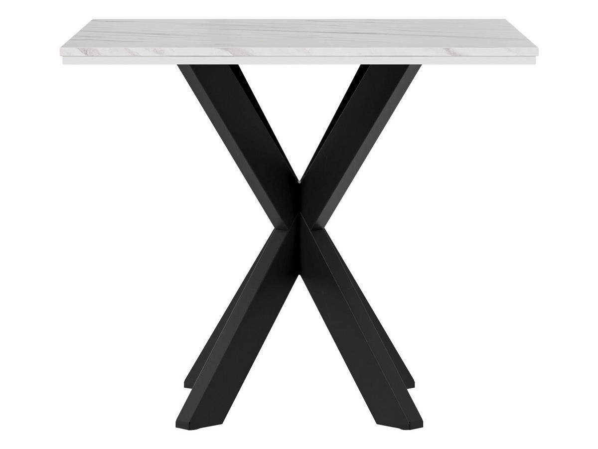 ESSTISCH Paro - Schwarz/Weiß, Holzwerkstoff/Metall (90/90/74cm) - MIRJAN24