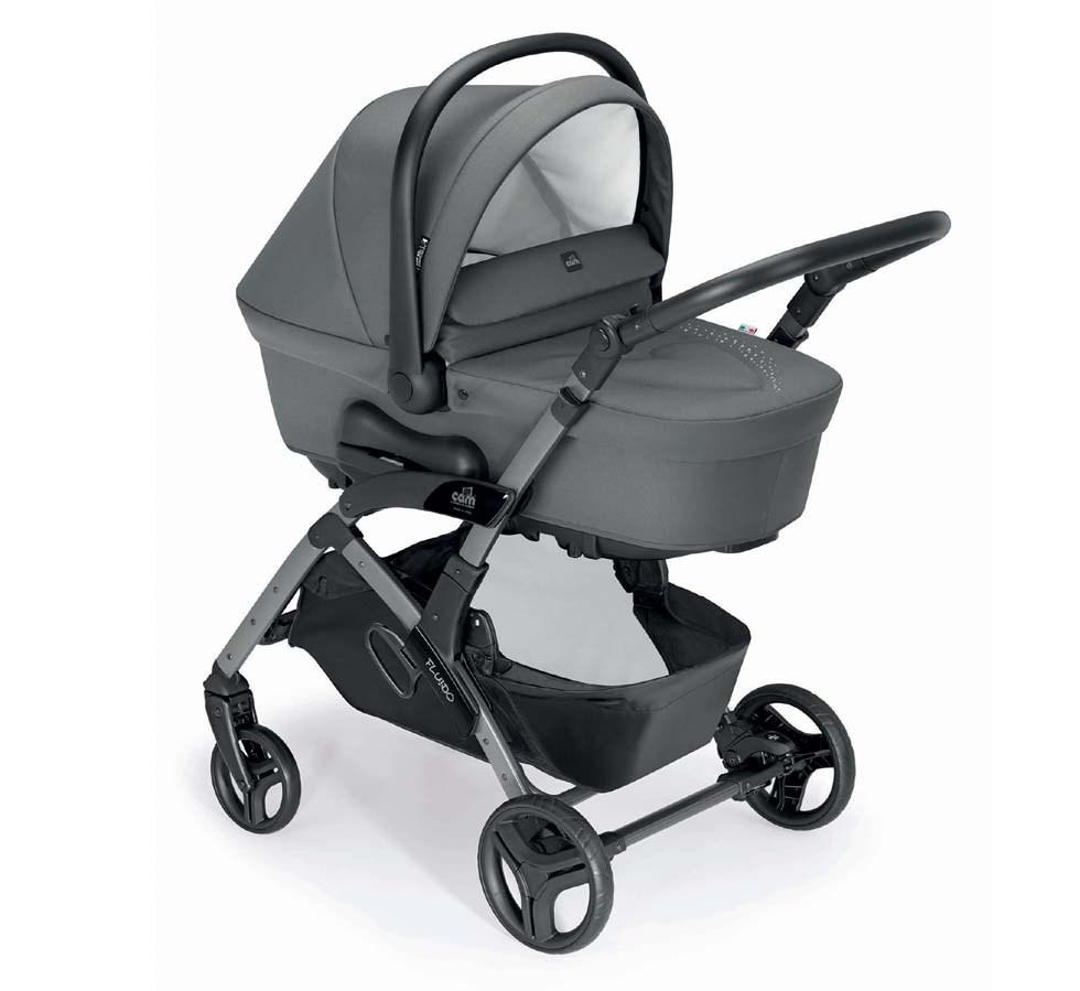 KOMBI-KINDERWAGEN Fluido Easy Kombi 2in1 - Anthrazit, Kunststoff (907/507/564cm) - Cam il Mondo del Bambino S.p.A.