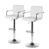 BARSTUHL - Metall / Kunstleder - Chromfarben/Weiß, Leder/Kunststoff (53/96/49cm) - home24