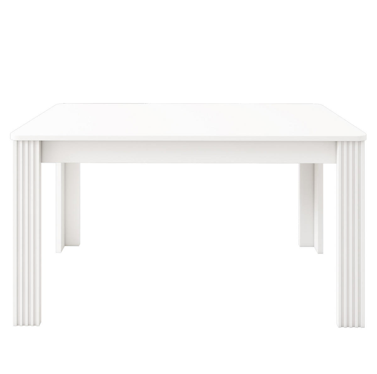JEDÁLENSKÝ stôl, biely, z drevotriesky, moderný,65/116/75 cm - biela, kompozitné drevo (116/65/75cm) - BEAOK